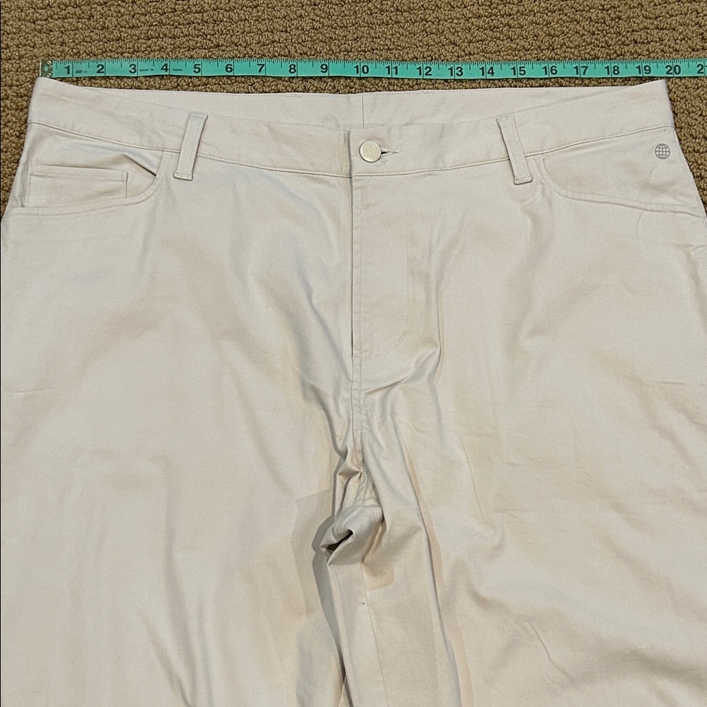 Adidas Men's Go-To- Five-Pocket Tapered Fit Golf Pants size 38 W/ 32 L Cream - Picture 12 of 16